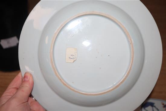 Four Chinese export porcelain plates